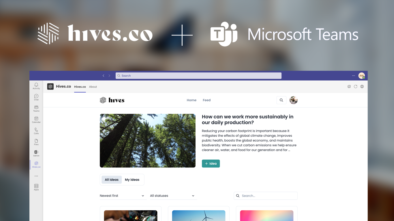 Hives.co - Employee ideas in microsoft teams